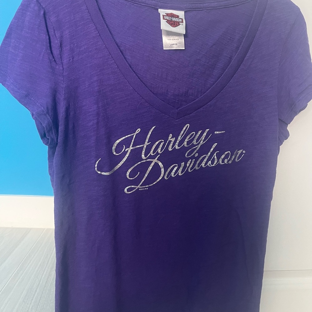 Harley-Davidson Women's Purple Short Sleeve Tee
